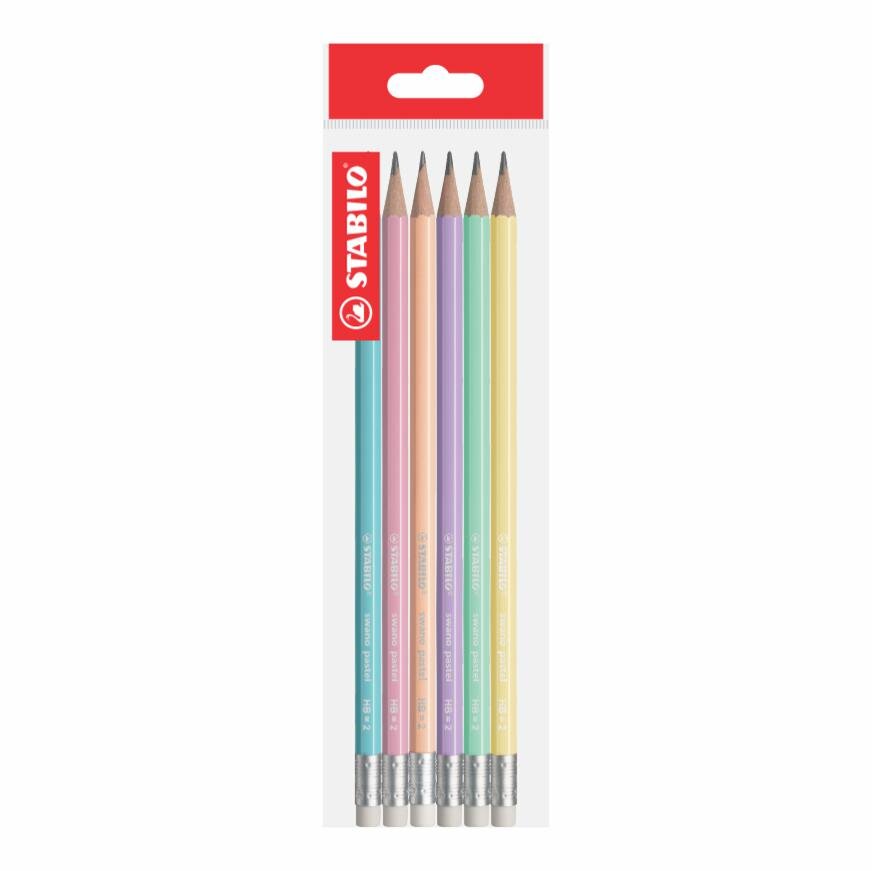 Stabilo Swano Pastel - Étui de 6 crayons HB – Miss planif