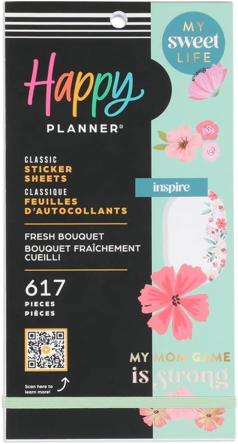 Happy Planner - Ensemble d’autocollants - Bouquet