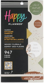 Happy Planner - Ensemble d’autocollants - Esprit des fleurs