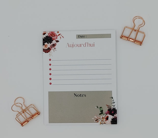 Petit bloc-notes - Aujourd&
