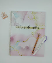 Grand cahier de notes - Rose & or