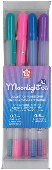 Gelly Roll Moonlight Fine - Étui de 16 stylos
