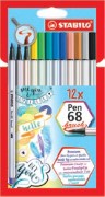 Stabilo Pen 68 Brush - Étui de 12