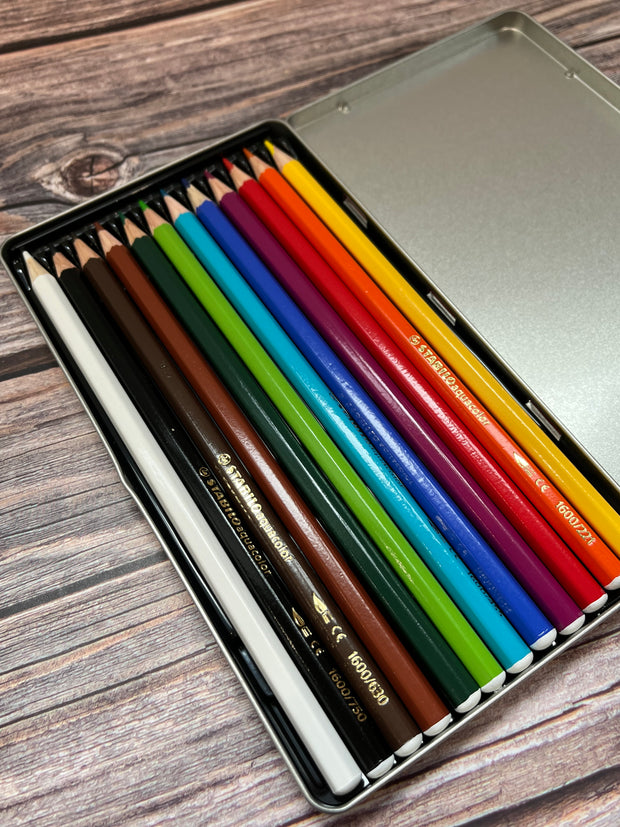 Stabilo Aquacolor - Boîte de 12 crayons