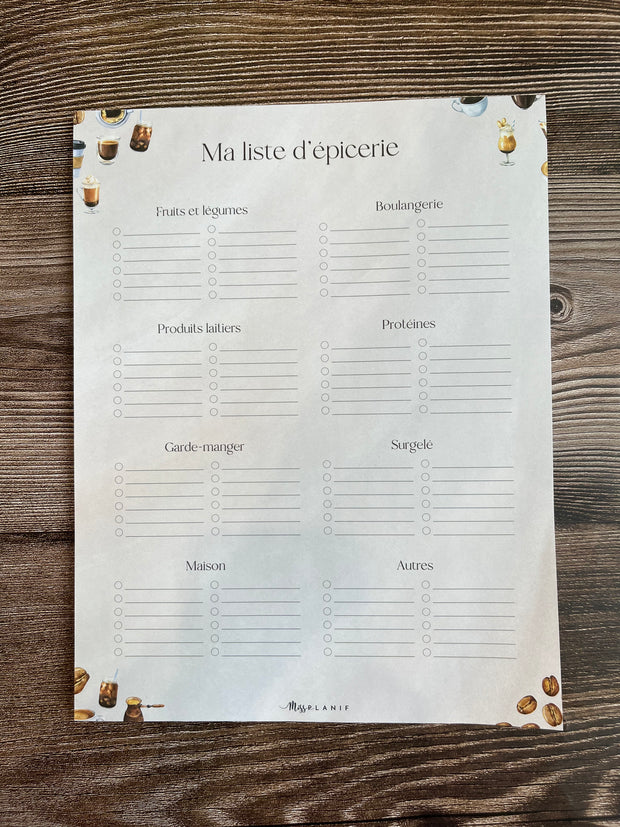 Grand bloc-notes - Liste d&