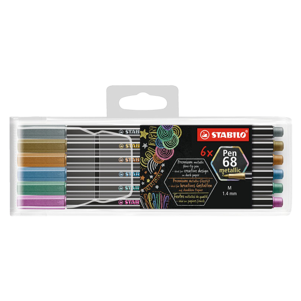 Stabilo Pen 68 metallic - Ensemble de 6