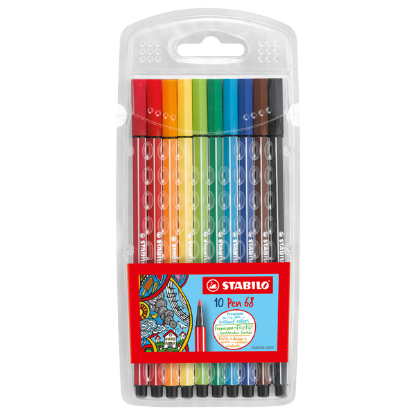 Stabilo Pen 68 - Ensemble de 10